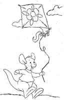 A coloring page of winnie the pooh - kanga